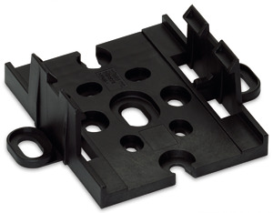 Montageplatte schwarz für Einspeise- und Abgriffmodule