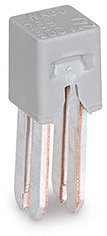 Mini-Querbrücker grau 16A f. 1-L-Federleisten