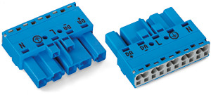 Stecker 5-polig blau 2x0,5-4qmm o.Zugentlastung