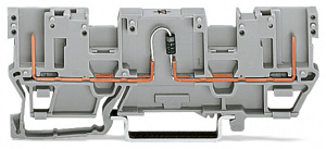 2-Pin-Dioden-Basisklemme 4qmm grau 0,08-4qmm Kathode links