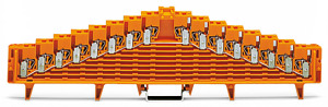 8-Etagen-Potentialklemme TS35x15 0,08-1,5qmm lichtgrau Mittenbeschr.