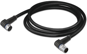 Sensor-/Aktorkabel 2m M12 Buchse wink./Stecker wink. 3-p.