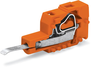 Prüfsteckermodul 5,08mm mit Kontaktzunge Serie236 orange