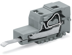 Prüfsteckermodul 7,50mm mit Kontaktzunge Serie236 grau