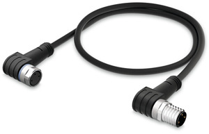 Sensor-/Aktorkabel 2m M8 Buchse/Stecker winklig 3-polig