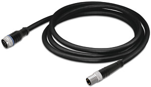 Sensor-/Aktorkabel 2m M12 Buchse/M8 Stecker axial 3-p.