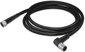 Sensor-/Aktorkabel 2m M8 Buchse axial/M12 Steck. wink. 3p