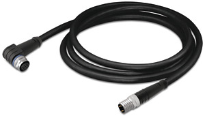 Sensor-/Aktorkabel 1m M12 Buchse wink./M8 Steck. axial 3p