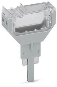 Leerstecker 10,4mm breit 2-polig grau