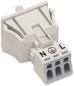 Stecker 3-polig Snap-In-Ausführung weiss