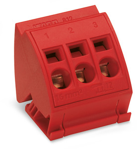 Sammelschienenblock 16qmm rot AWG 16-6 CAGE CLAMP