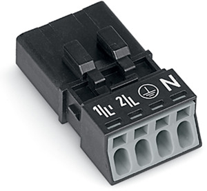 Stecker 4-polig Kod. A schwarz