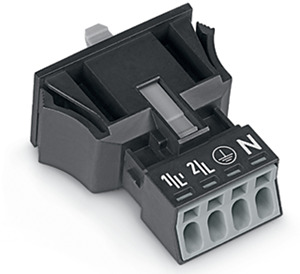 Snap-In-Stecker 4-polig Kod. A schwarz