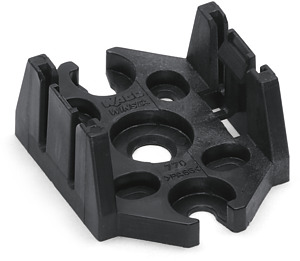 Montageplatte schwarz für 3-polige Verteiler