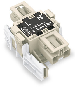Linect®-T-Steckverbinder 2-polig Kod. L weiß