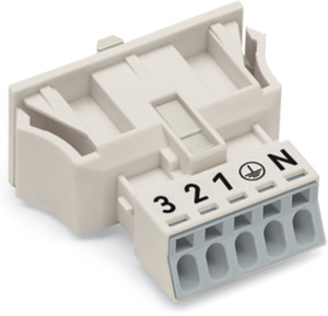 Stecker 5-polig Snap-In-Ausführung weiss