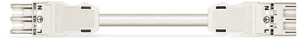 Verbindungsleitung 3x1,5qmm 4m Buchse/Stecker 3-pol. ws Kod.A PVC