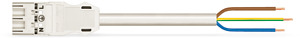 Anschlussleitung 3m Stecker/offenes Ende weiss 3x1,5qmm
