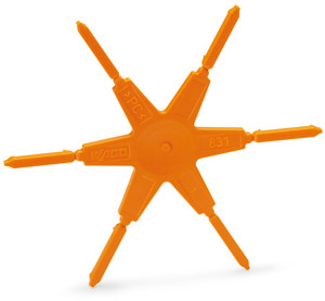 Kodierträger mit sechs Kodierstiften orange