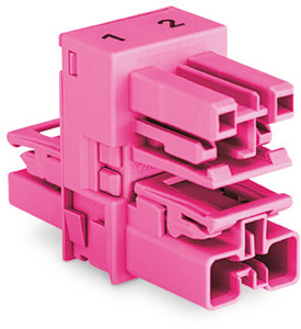 h-Verteiler 2-polig Kodierung B pink beidseitig 3te-V-klinke