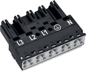 Stecker 5-polig schwarz 2x0,5-4qmm o.Zugentlastung