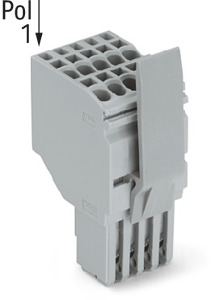 2-Leiter-Federleiste Push-in CAGE CLAMP® 1,5 mm² grau