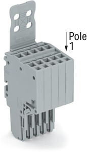 2-Leiter-Federleiste Push-in CAGE CLAMP® 1,5 mm² grau