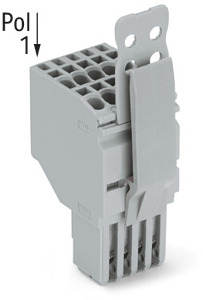 2-Leiter-Federleiste Push-in CAGE CLAMP® 1,5 mm² grau