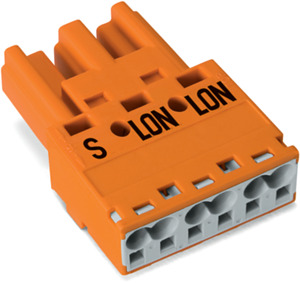 Stecker 3-polig o. Zugentl.geh. Kod. R orange 10mm