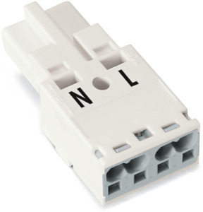 Stecker 2-polig Kod. A weiß
