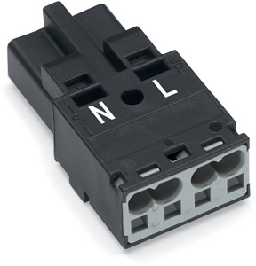 Stecker 2-polig Kod. A schwarz