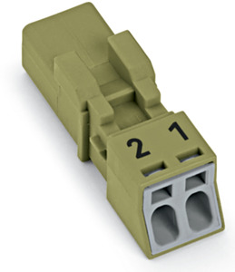 Stecker 2-polig hellgrün