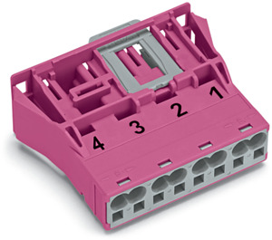 Snap-In-Stecker 4-polig Kod. B pink