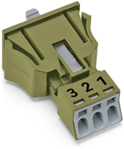 Snap-In-Stecker 3-polig Kod. B hellgrün