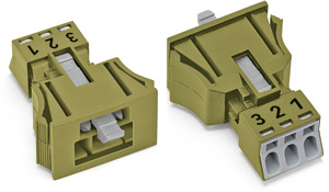 Snap-In-Stecker 3-polig Kod. B hellgrün