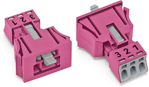Snap-In-Stecker 3-polig Kod. B pink