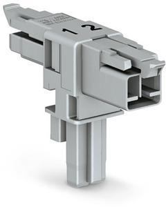 T-Verteiler 2-polig Kod. B grau