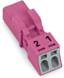 Stecker 2-polig pink