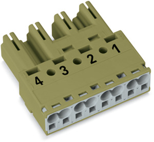 Stecker 4-polig Kod. B hellgrün