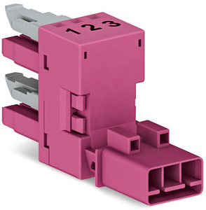 h-Verteiler 3-polig Kod. B pink