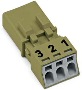 Stecker 3-polig Kod. B hellgrün