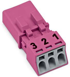 Stecker 3-polig Kod. B pink