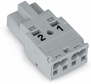 STIFTTEIL KOD.B 2P. 2L GRAU Rastm.10mm Aufd.1und2