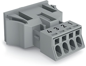 Snap-In-Stecker 4-polig Kod. B grau