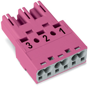 Stecker 3-polig Kod. B pink