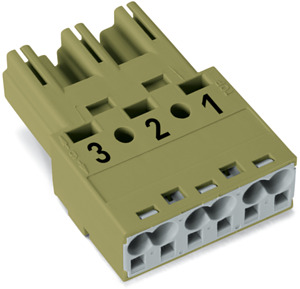 Stecker 3-polig Kod. B hellgrün