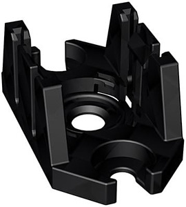 Montageplatte schwarz für 2-poligen Verteiler