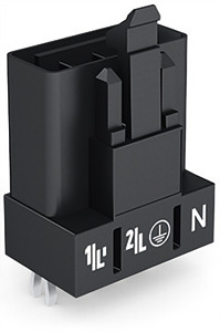 Stecker für Leiterplatten gerade 4-polig schwarz
