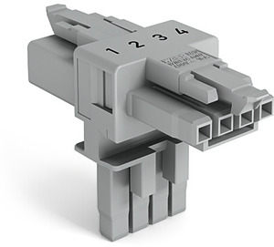 T-Verteiler 4-polig Kod. B grau