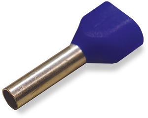Twin-Aderendhülse Kunststoffkragen Hülse 2x0,75mm² / 2 x AWG 18 grau